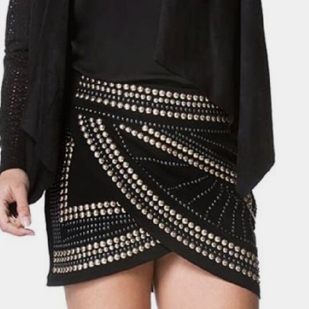 Vici studded wrap skirt